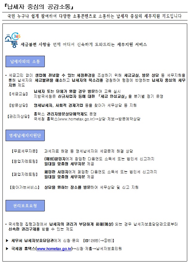 납세자 중심의 공감소통